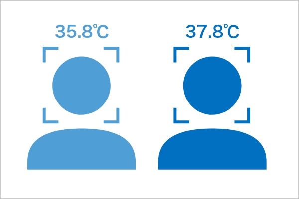 体温測定を表したイメージイラスト